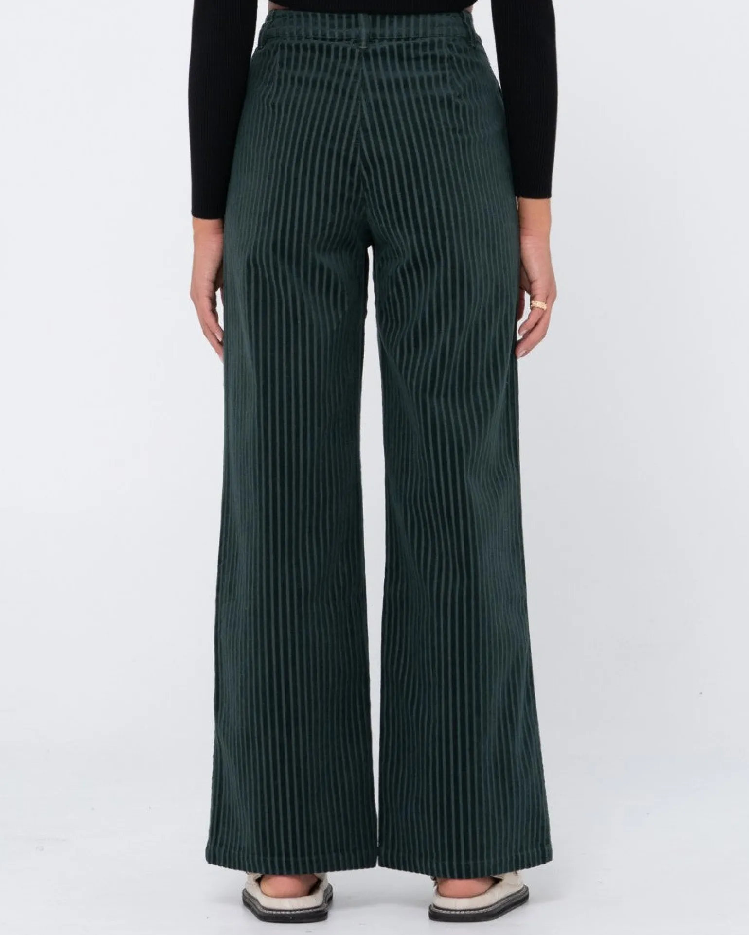 Amanda High Waisted Wide Leg Cord Pant | Rusty Hot