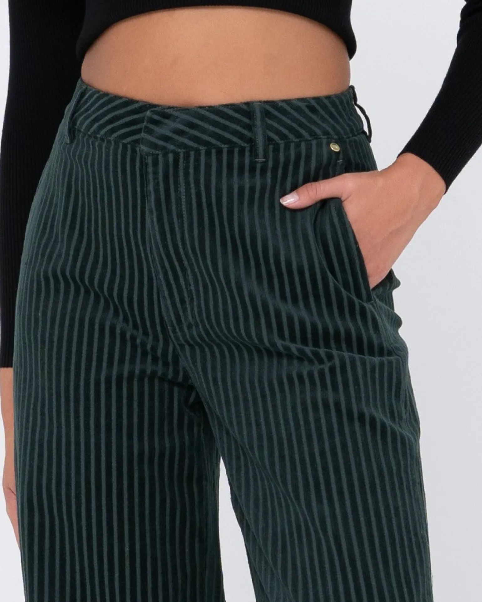Amanda High Waisted Wide Leg Cord Pant | Rusty Hot