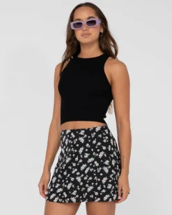 Amelia Knit Racer Crop Tank Top | Rusty Shop