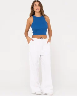 Amelia Knit Racer Crop Tank Top | Rusty Fashion