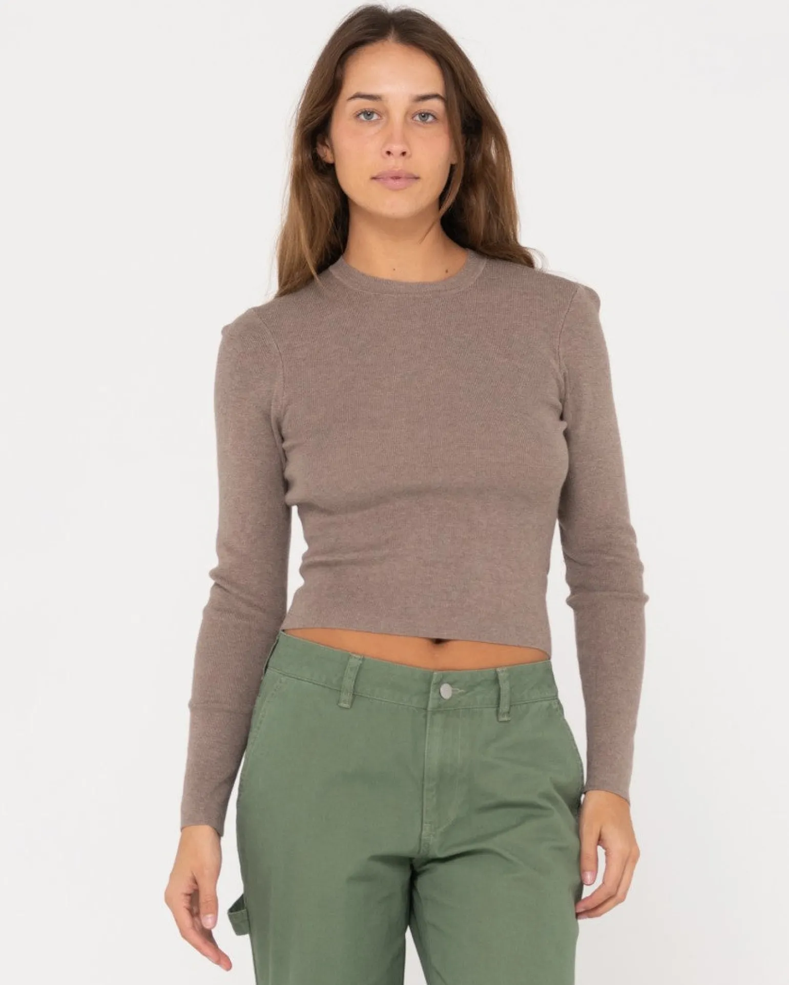 Amelia Skimmer Long Sleeve Knit Top | Rusty Fashion