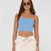 Amelia Strapless Knit Crop Top | Rusty Best Sale