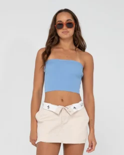 Amelia Strapless Knit Crop Top | Rusty Best Sale
