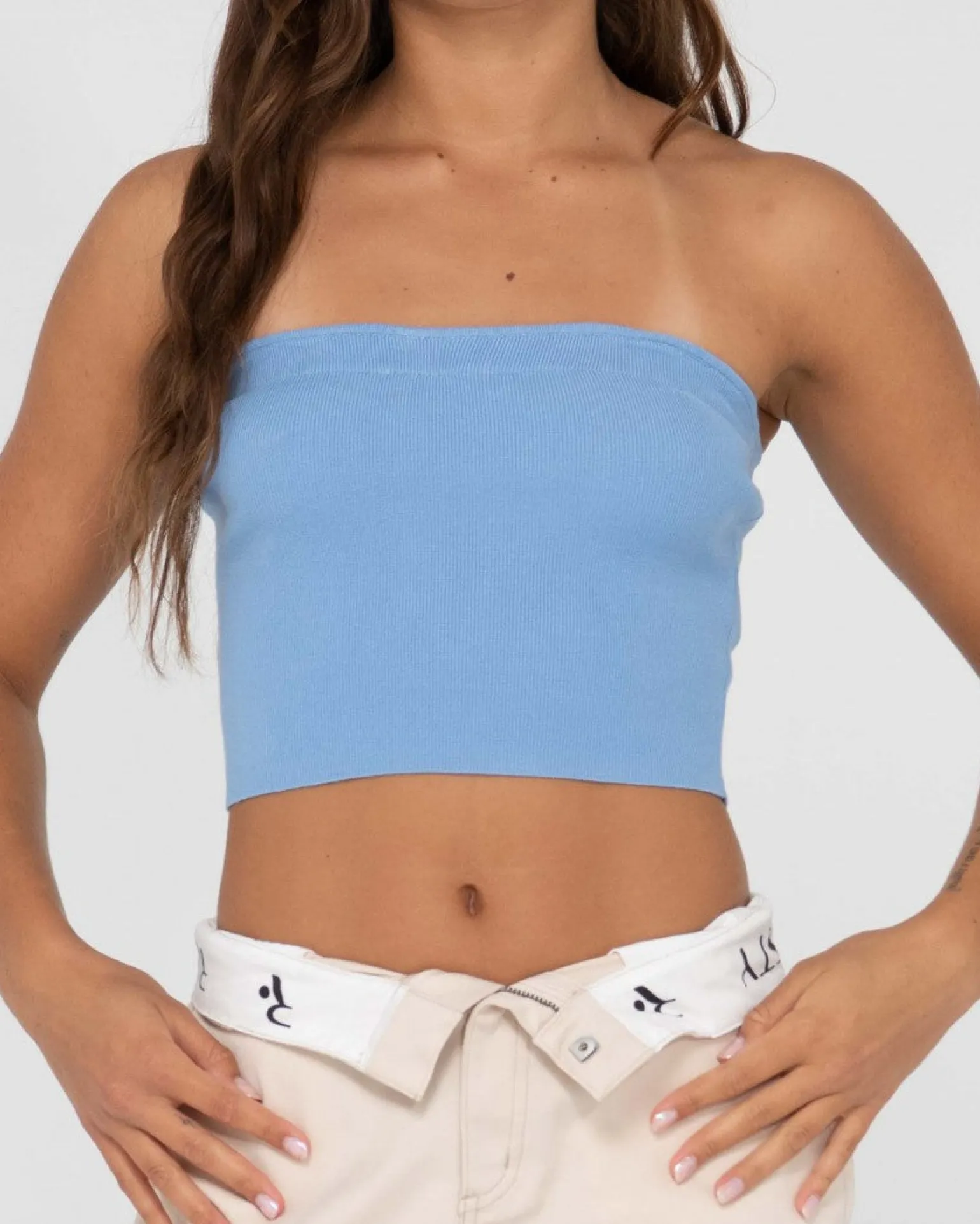 Amelia Strapless Knit Crop Top | Rusty Best Sale