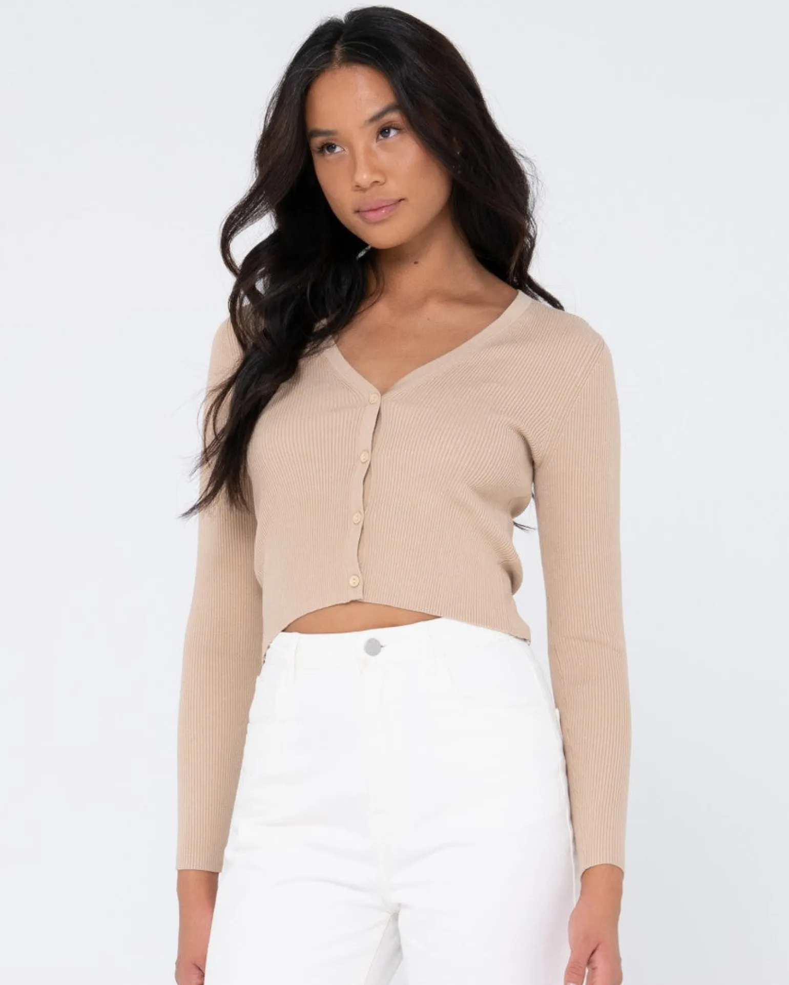 Avalon Long Sleeve Cardigan Knit Top | Rusty Best
