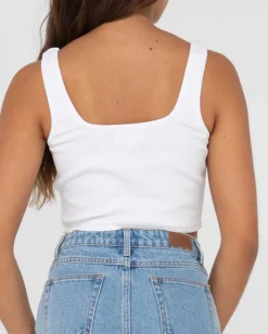 1985 Baby Graphic Crop Tank Top | Rusty Hot