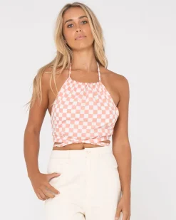 Bad Habits Halter Neck Top | Rusty Online