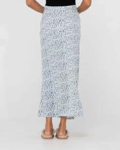 Balnear Floral Printed High Waisted Midi Skirt | Rusty Flash Sale