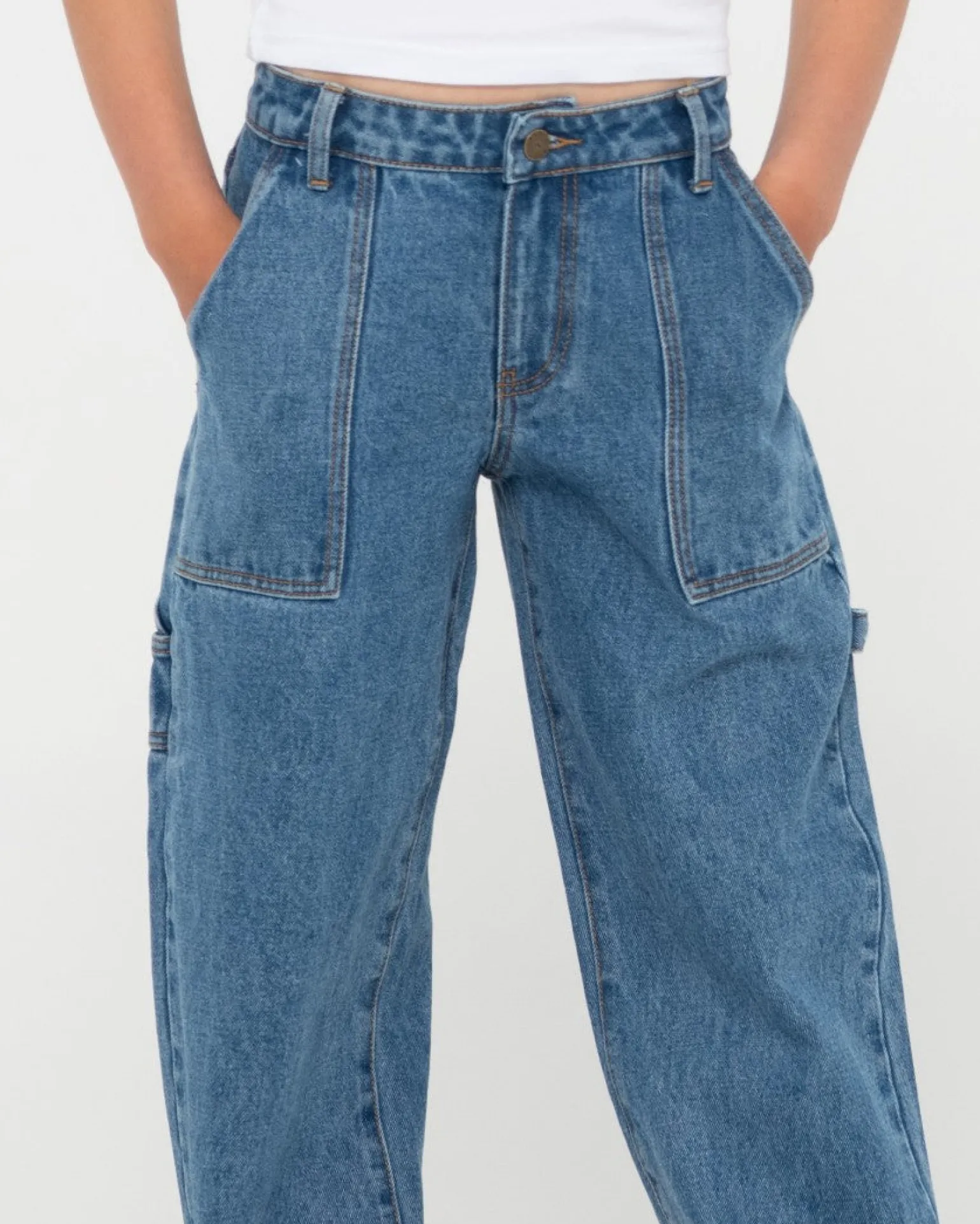 Billie Low Denim Carpenter Pant Girls | Rusty Cheap