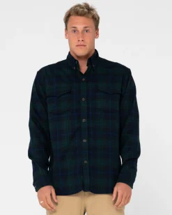 Black Watch Long Sleeve Flannel Shirt | Rusty Clearance