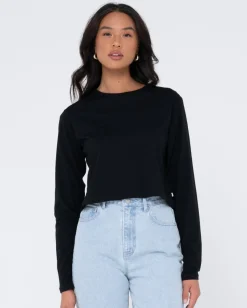 Blanks Long Sleeve Baby Tee | Rusty Cheap