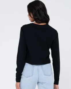 Blanks Long Sleeve Baby Tee | Rusty Cheap