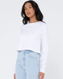 Blanks Long Sleeve Baby Tee | Rusty Clearance