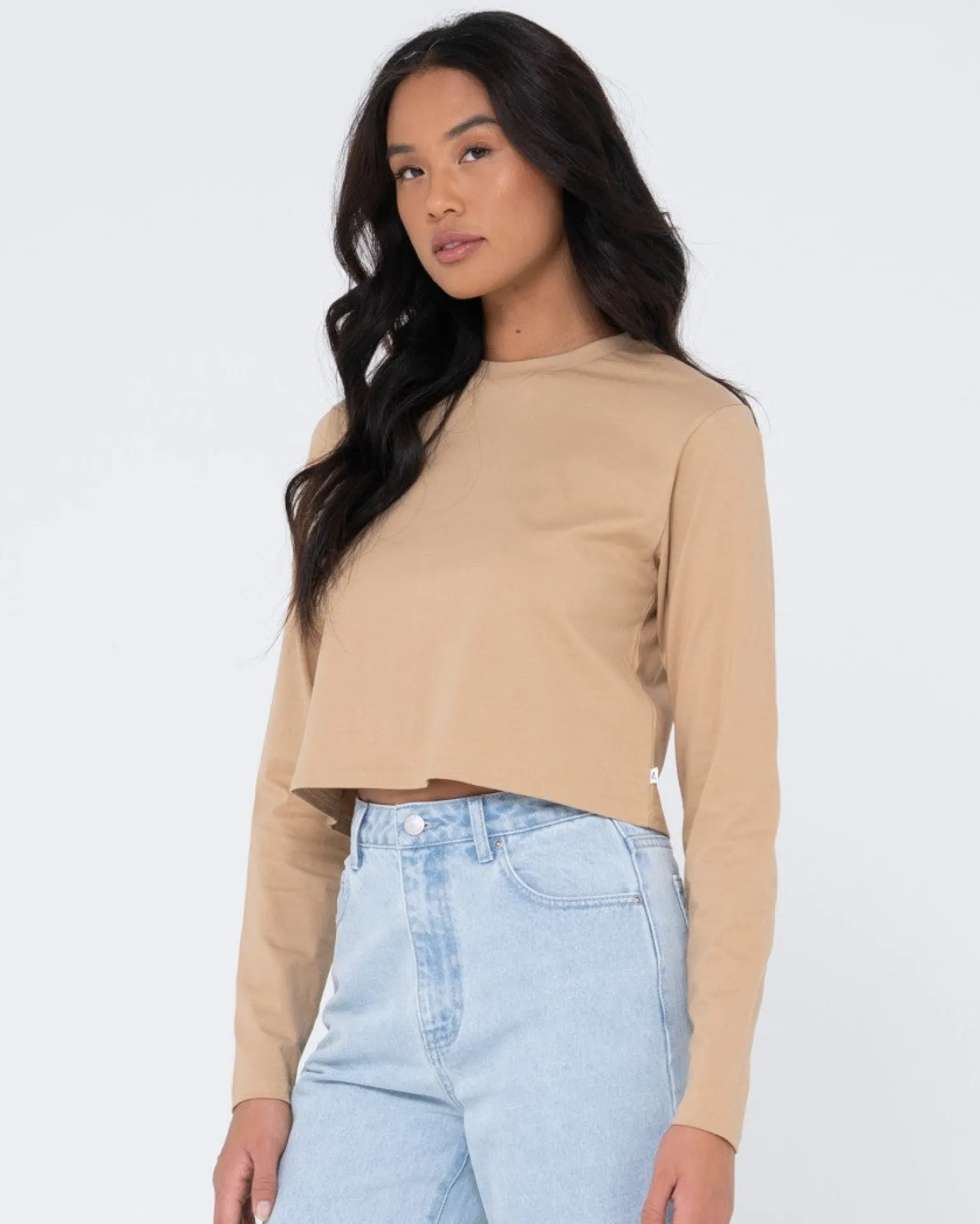 Blanks Long Sleeve Baby Tee | Rusty Flash Sale