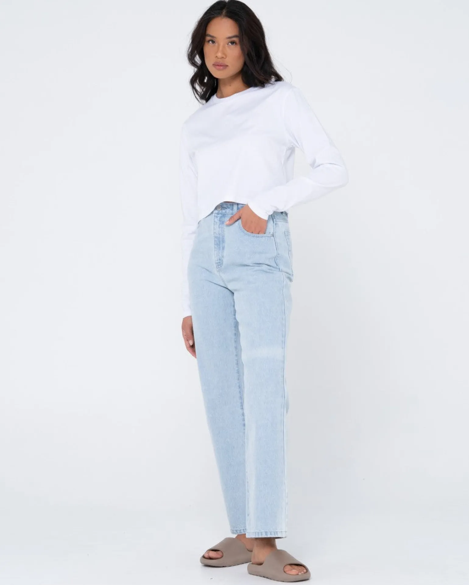 Blanks Long Sleeve Baby Tee | Rusty Clearance