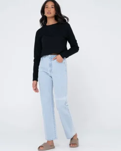 Blanks Long Sleeve Baby Tee | Rusty Flash Sale
