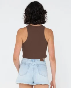 Blanks Racer Tank Top | Rusty Best Sale