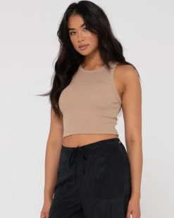 Blanks Racer Tank Top | Rusty Cheap