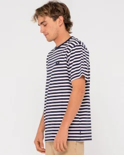 Blazewater Short Sleeve Striped Tee | Rusty Cheap