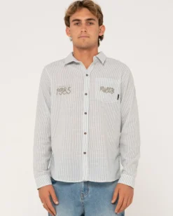Boat Day Linen Long Sleeve Shirt | Rusty Clearance