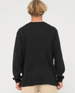 Boxed Out Waffle Long Sleeve Tee | Rusty Flash Sale