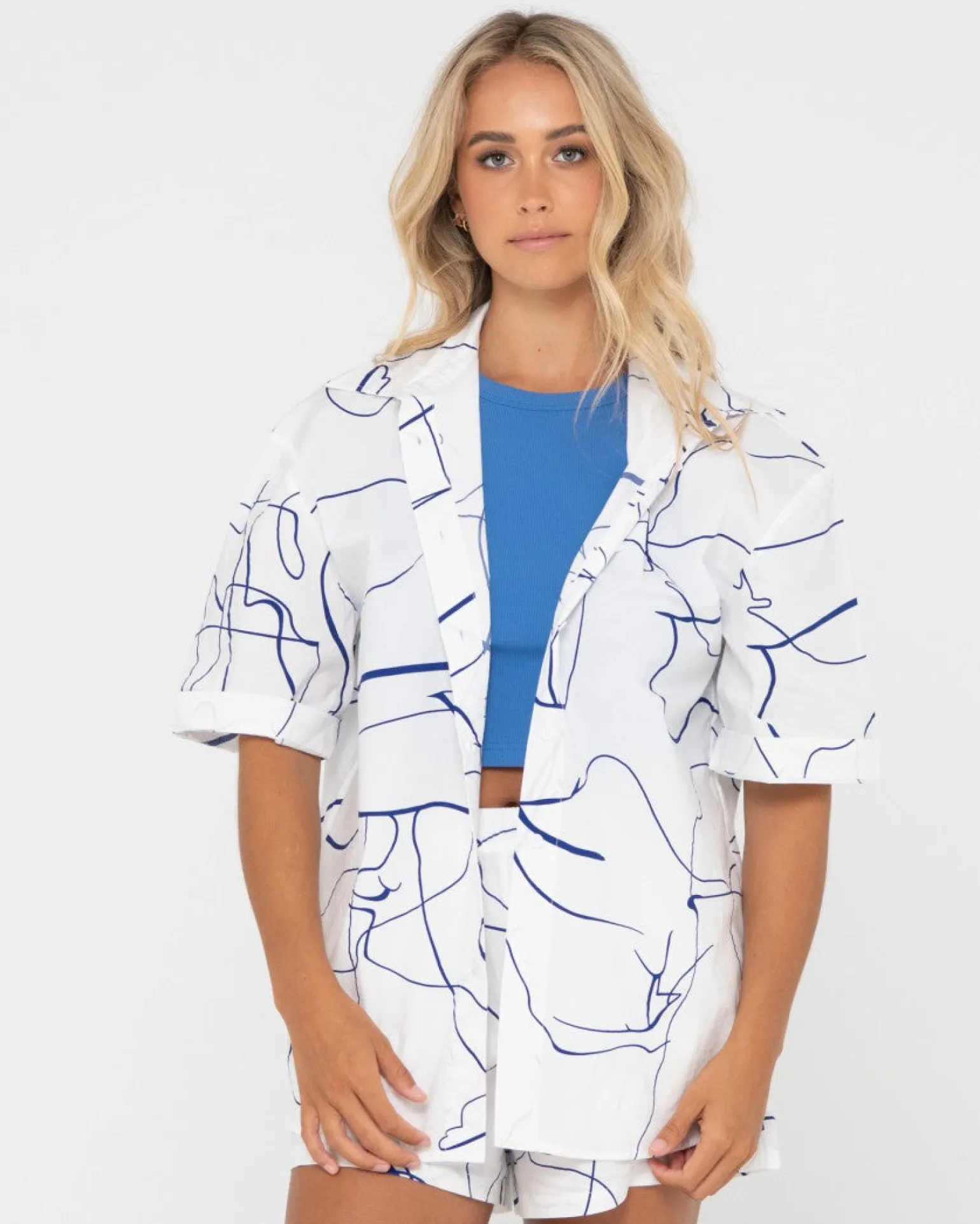 Brush Strokes Short Sleeve Shirt | Rusty Clearance