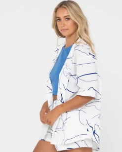 Brush Strokes Short Sleeve Shirt | Rusty Sale