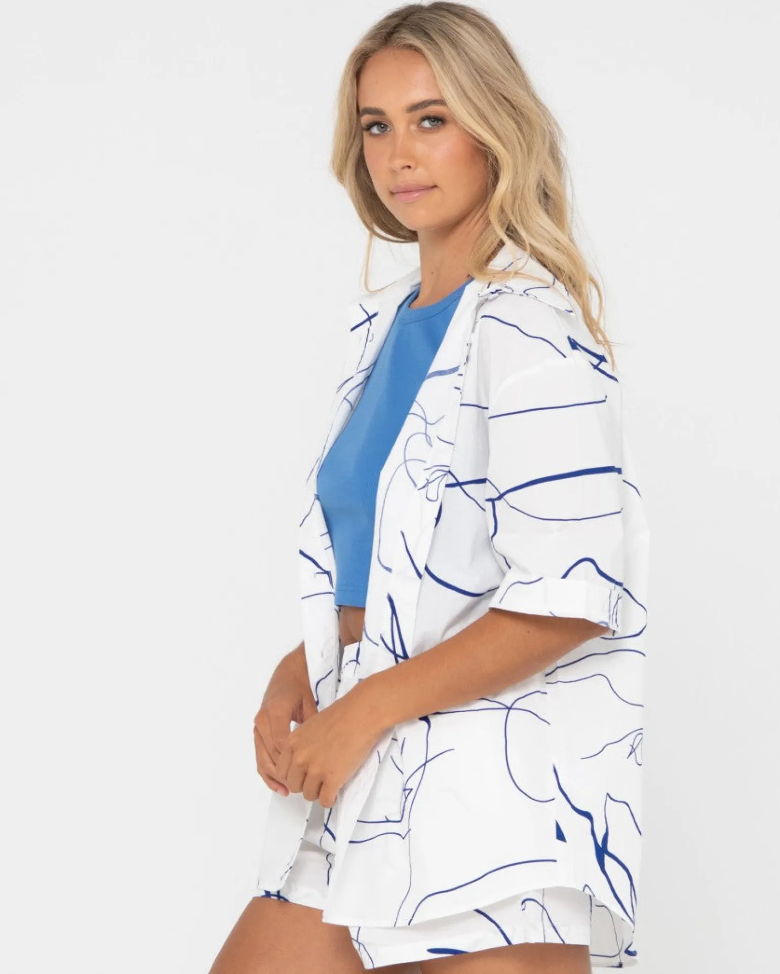 Brush Strokes Short Sleeve Shirt | Rusty Clearance