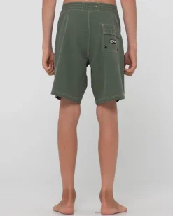 Burnt Rubber Vintage Wash Boardshort Boys | Rusty Cheap
