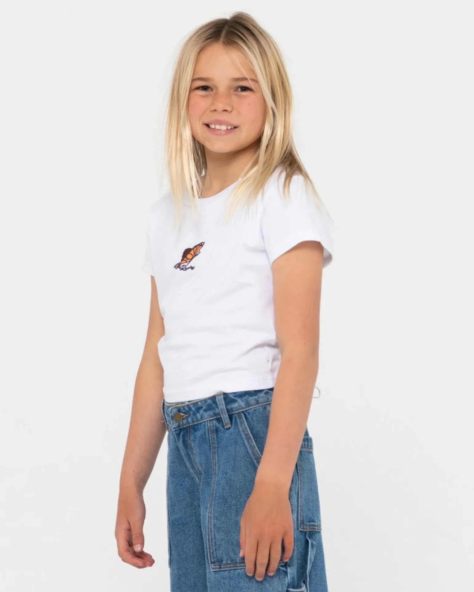 Butterfly Skimmer Baby Tee Girls | Rusty Sale
