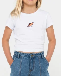 Butterfly Skimmer Baby Tee Girls | Rusty Sale