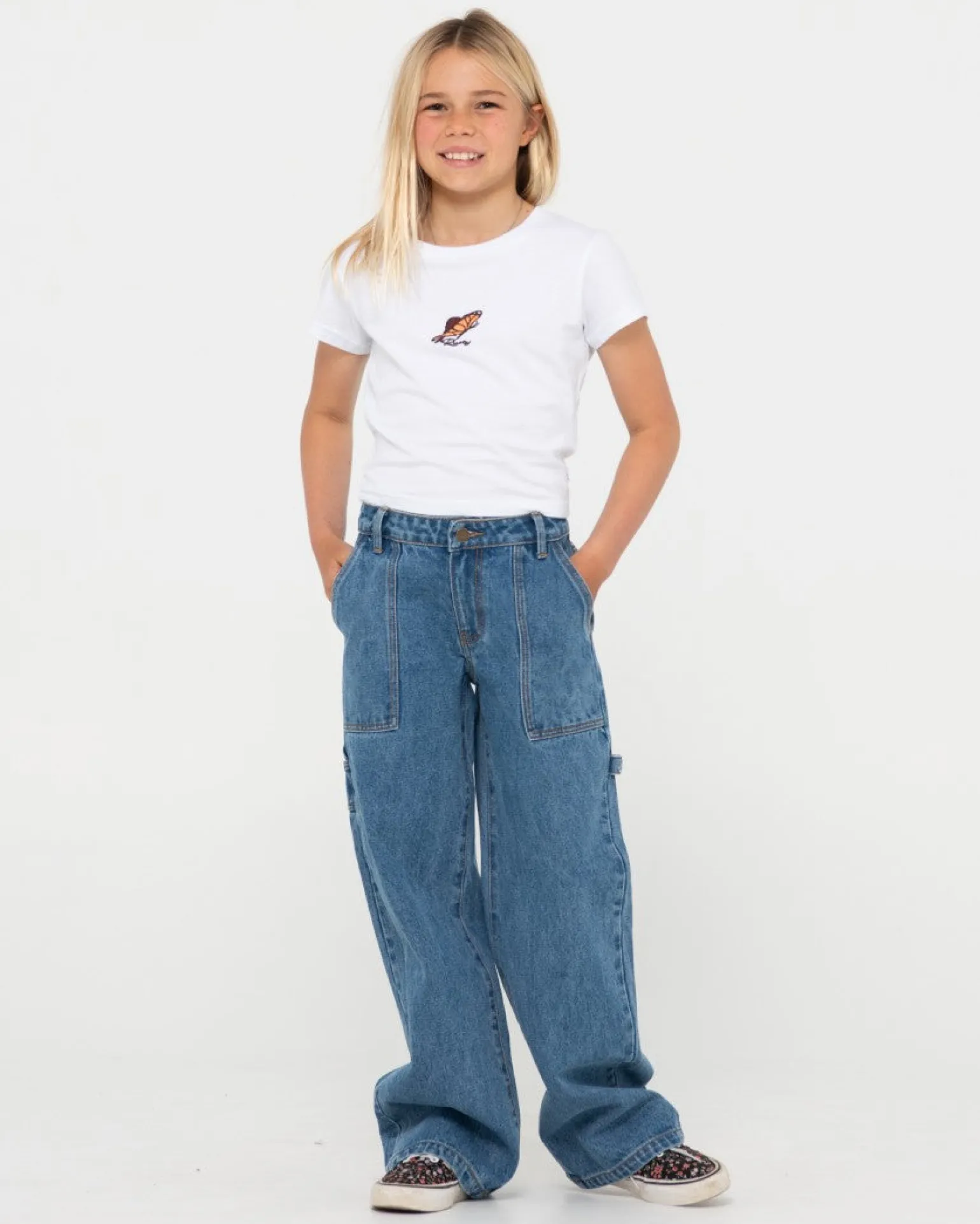 Butterfly Skimmer Baby Tee Girls | Rusty Sale