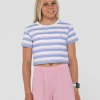 Camila Stripe Cropped Teee Girls | Rusty Online