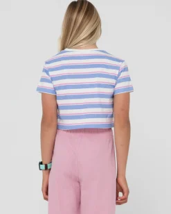 Camila Stripe Cropped Teee Girls | Rusty Online
