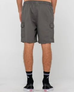 Camper Vintage Wash Cargo Elastic Short | Rusty Shop
