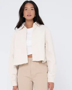 Carmen Cord Overshirt Jacket | Rusty Hot