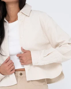 Carmen Cord Overshirt Jacket | Rusty Hot