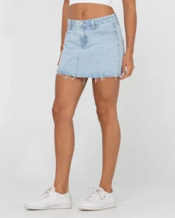 Celeste Low Rise Denim Mini Skirt | Rusty Hot