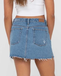 Celeste Low Rise Denim Mini Skirt | Rusty Hot