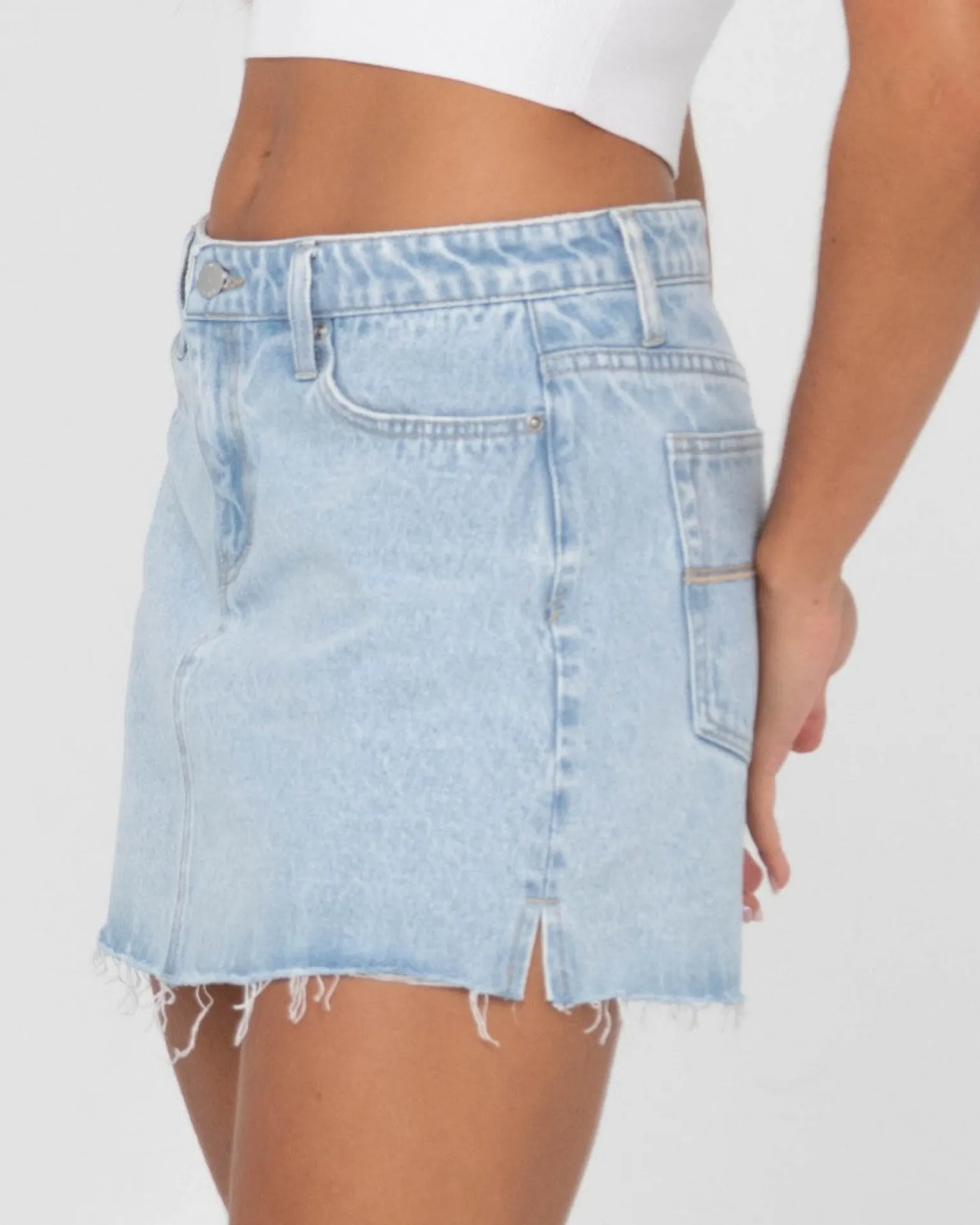 Celeste Low Rise Denim Mini Skirt | Rusty Hot