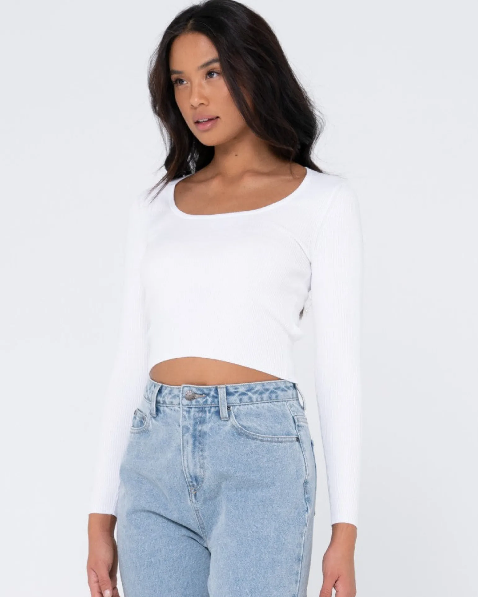 Charis Low Neckline Long Sleeve Knit Top | Rusty Best