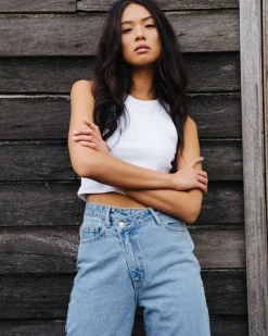 Chloe High Waisted Distressed Straight Jean | Rusty Flash Sale