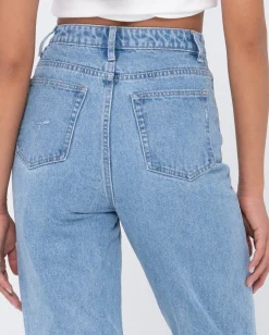 Chloe High Waisted Distressed Straight Jean | Rusty New