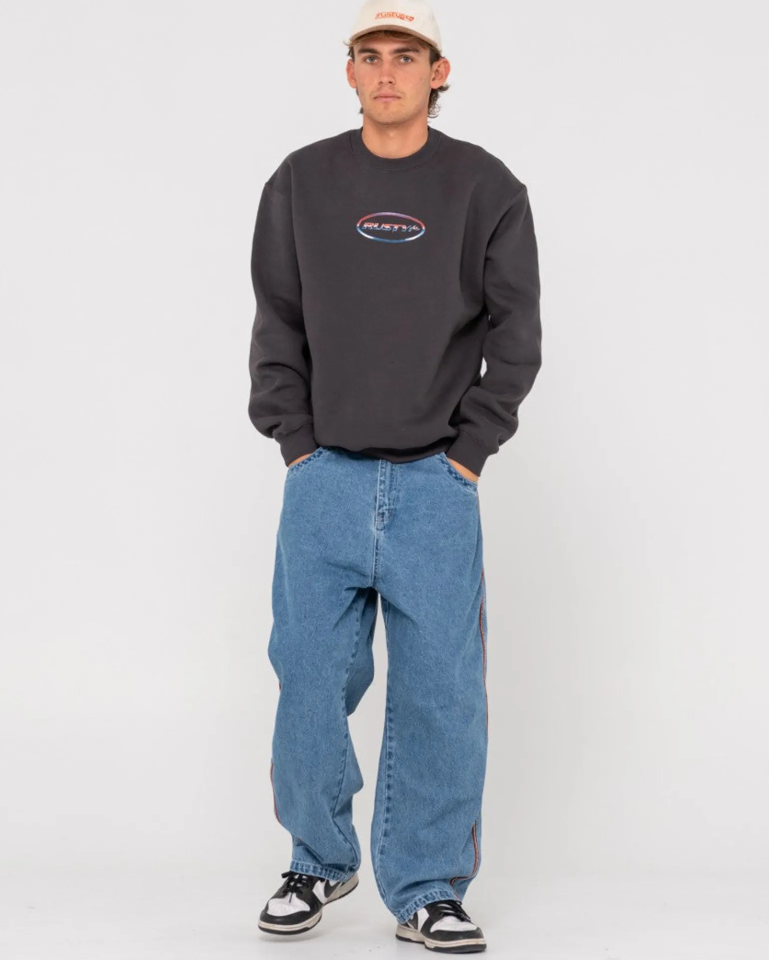 Chromatose Relaxed Super Fleece Crew | Rusty Outlet