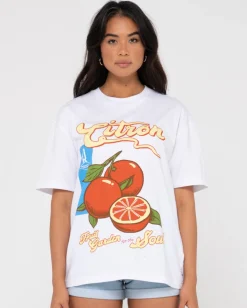 Citron Oversize Graphic Tee | Rusty Cheap