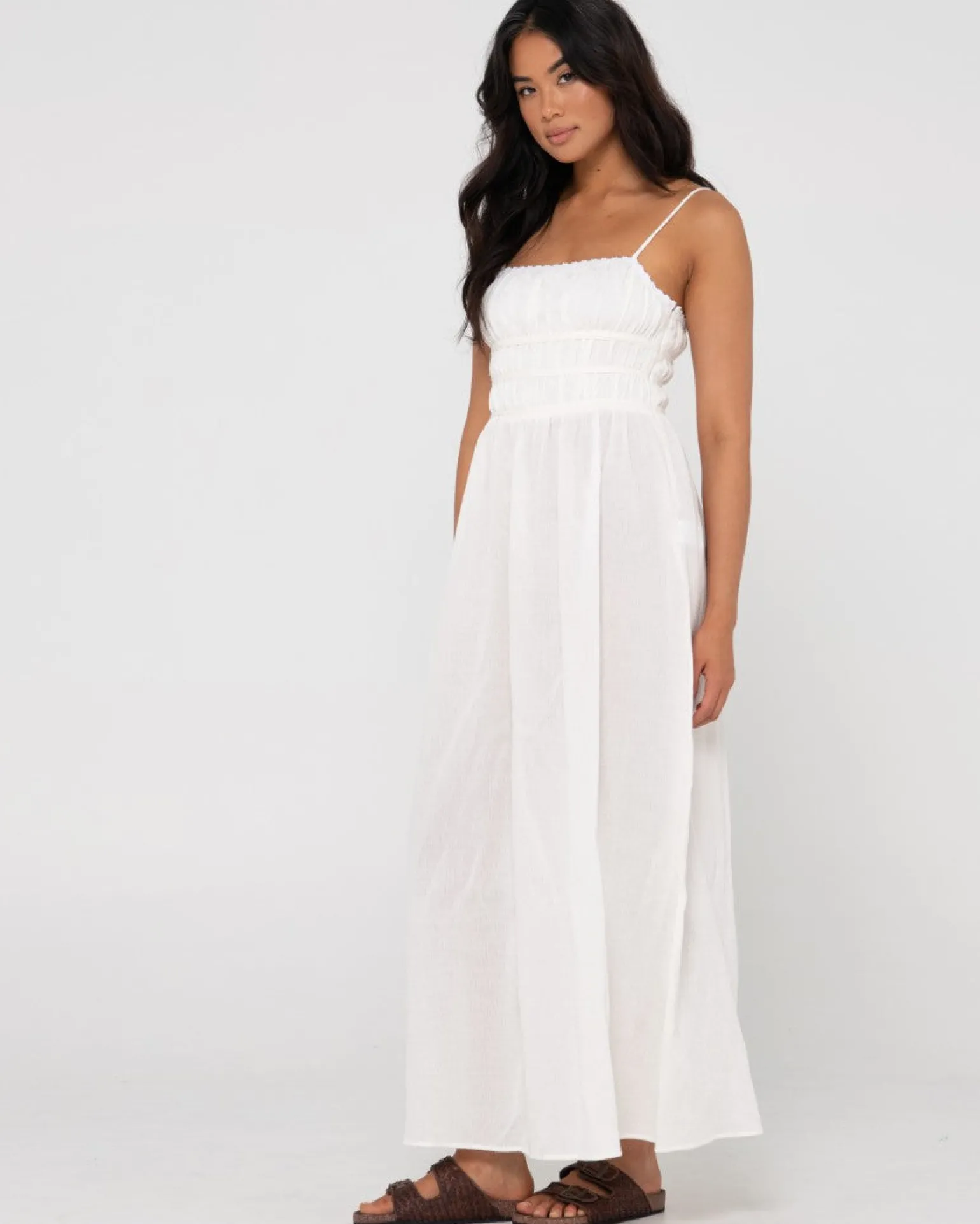 Coco Shirred Maxi Dress | Rusty Clearance