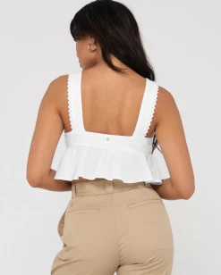 Coco V Neck Crop Top | Rusty Clearance