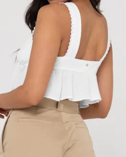Coco V Neck Crop Top | Rusty Online