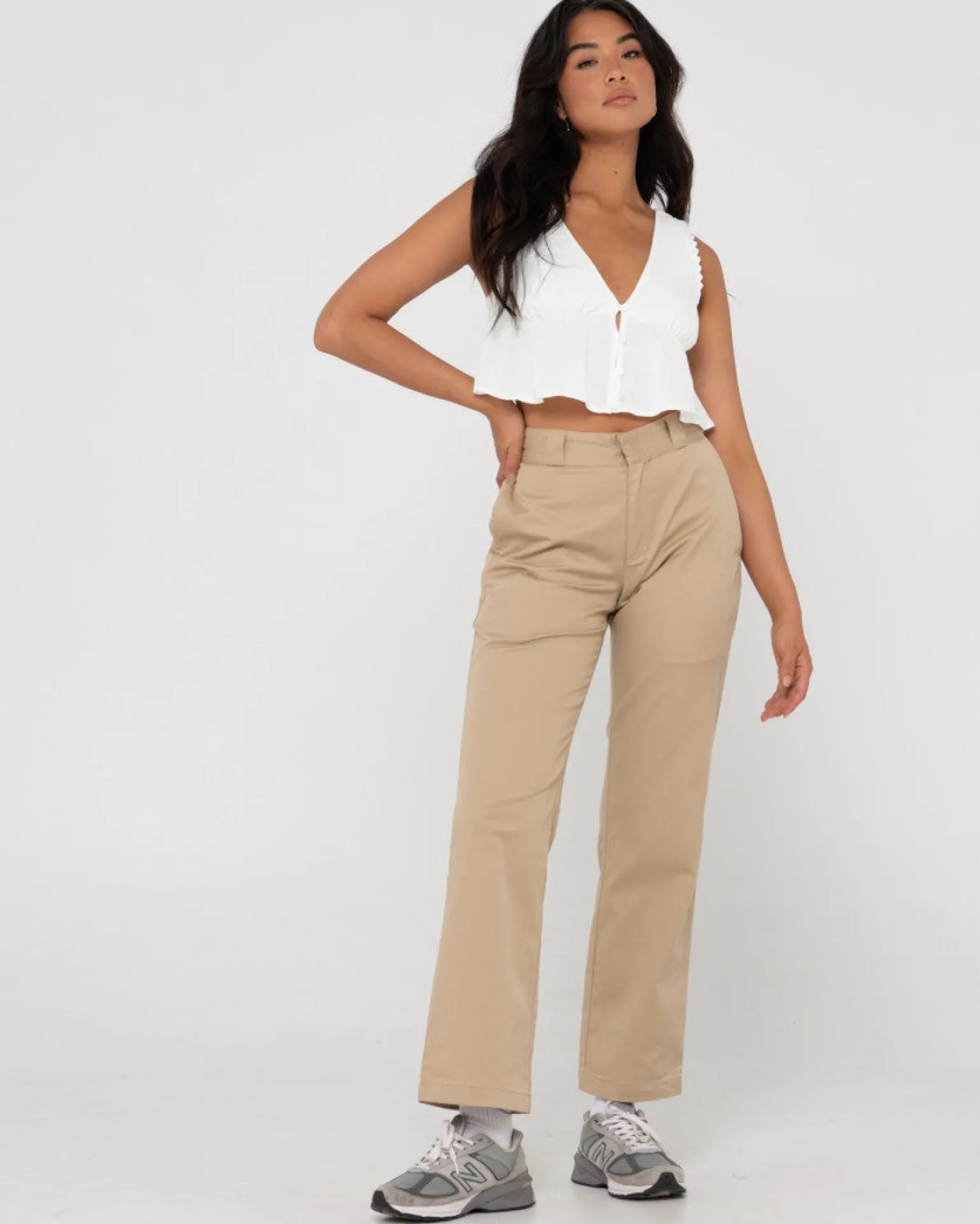 Coco V Neck Crop Top | Rusty Online