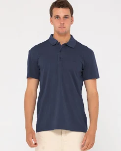 Comp Wash Short Sleeve Polo | Rusty Outlet
